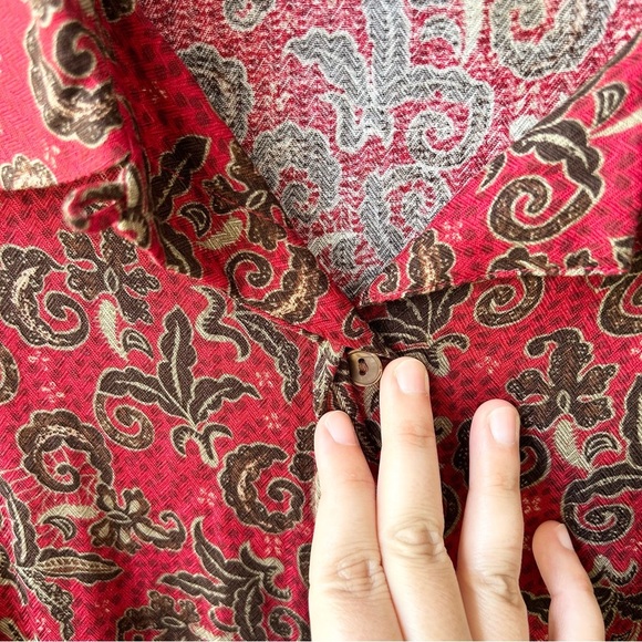 NWT Vintage Sag Harbor rayon 2pc skirt set with long sleeved shirt & maxi skirt - Picture 6 of 16